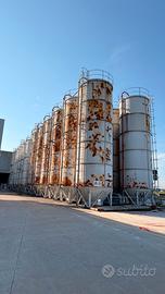 Batteria di silos per inerti/cereali da 100 mc cad