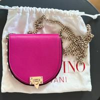 Mini pouch Valentino Rock Stud in pelle fuxia