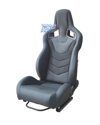 SEDILE BAQUET UNIVERSALE IN PELLE NERA LOOK SPORTS