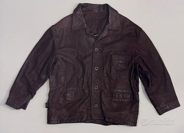 Giacca in Vera Pelle Marrone Vintage Made in Italy