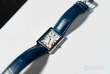 OROLOGIO UOMO TANK CARTIER HOMAGE CINTURINO PELLE