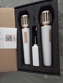 coppia microfoni wireless con ricevitore jack nuov