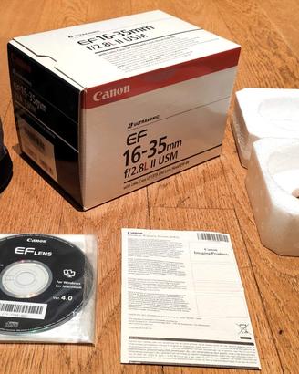 Kit scatola custodia Canon EF 16-35mm 2.8L IS II