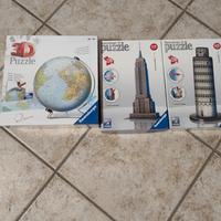 puzzle 3d torre di Pisa, mappamondo ed empire s.b