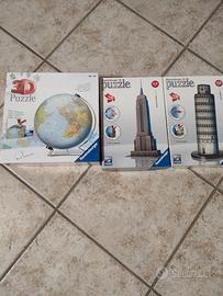 puzzle 3d torre di Pisa, mappamondo ed empire s.b