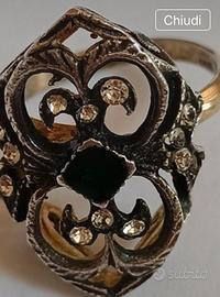 Anello vintage in argento regolabile