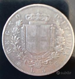 moneta rara da 5 lire argento