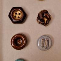 Bottoni gioiello in ceramica francesi vintage rari