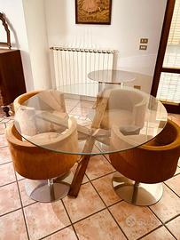 Tavolo di cristallo vintage