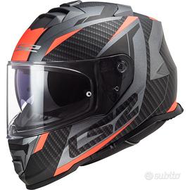 Casco Integrale LS2 STORM RACER Titanio Arancio