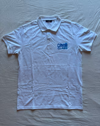 Polo uomo Cavalli – Bianca – Taglia L – Nuova