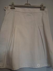 gonna con pieghe  in tela fi cotone 