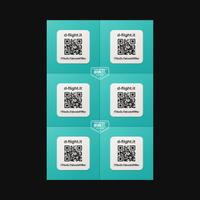QR CODE Operatore DRONE UAS - 6X Stickers d-flight