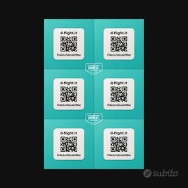 QR CODE Operatore DRONE UAS - 6X Stickers d-flight