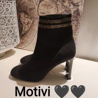 stivaletti in tessuto elasticizzato e oro