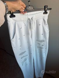 Pantaloni cotone bianchi Met Tg. M