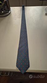 Cravatta Celine Paris Vintage blu Paisley 