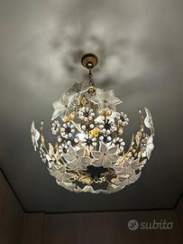 Lampadario murano e cristalli