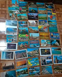 50 Cartoline Vintage Viaggiate Italia Estero Varie