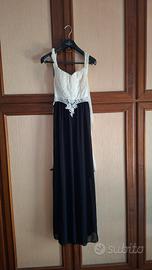 vestito nero e bianco 