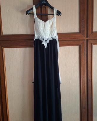vestito nero e bianco 