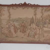 arazzo con cornice in legno