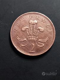 Moneta 2 NEW PENCE QUEEN ELIZABETH 1971