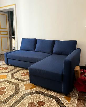 Divanoletto angolare/contenitore blu navy