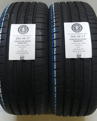 2 GOMME 205 45 17 DUNLOP A49058