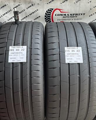 4 PNEUMATICI 285/40 315/35 R22 CONTINENTAL ESTIVE