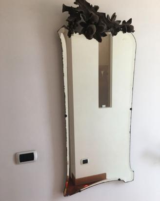 SPECCHIO BISELLATO CORNICE LEGNO