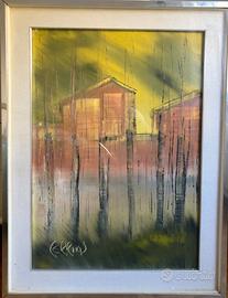 Quadro dipinto a mano d’epoca Mauro Corrias