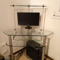 Scrivania per PC in vetro