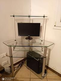 Scrivania per PC in vetro