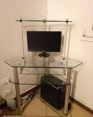 Scrivania per PC in vetro