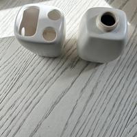 Porta spazzolino e porta sapone bianco