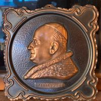 Papa giovanni XXIII piatto in rame