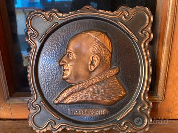 Papa giovanni XXIII piatto in rame