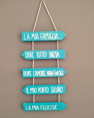 targa decorativa fattua a mano