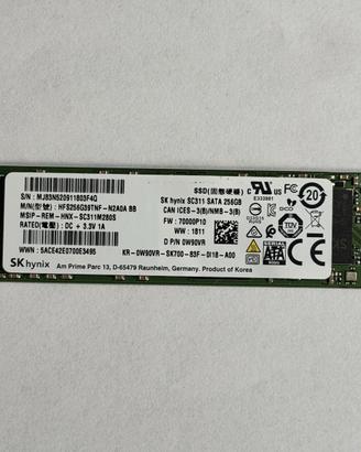 2x SSD M.2 SATA 256GB formato 2280 SK Hynix