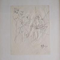 BUSO ARMANDO  Figure sulla spiaggia disegno