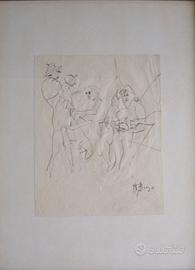 BUSO ARMANDO  Figure sulla spiaggia disegno