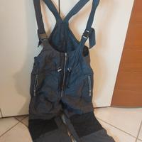 pantalone da neve con bretelle