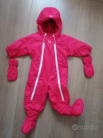 Tuta neonato  74 9 mesi montura bimba rosa fucsia
