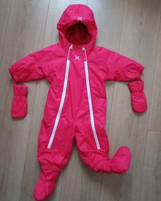 Tuta neonato  74 9 mesi montura bimba rosa fucsia