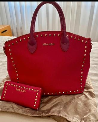 Borsa con manici e portafoglio donna