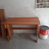 usato scrivania in legno massello di pino