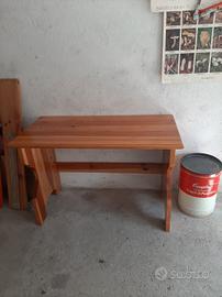usato scrivania in legno massello di pino