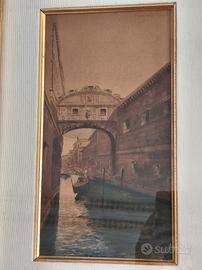 Gondola sotto il  Ponte dei Sospiri. G. Franchi