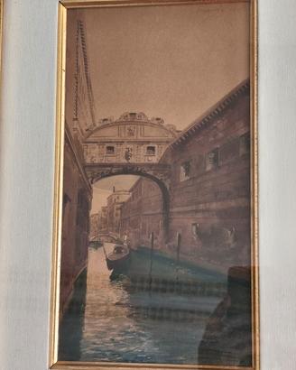 Gondola sotto il  Ponte dei Sospiri. G. Franchi